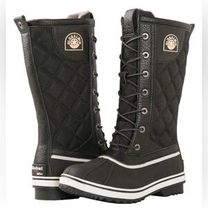 NIB GLOBALWIN Black Mid-Calf Winter Snow Boots – Faux Fur, Waterproof, Size 6